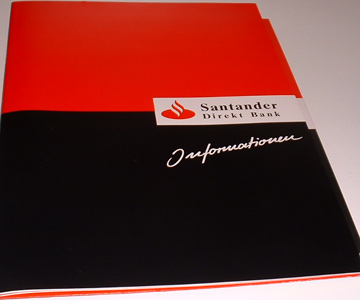 Kundenmappe der Santander Direkt Bank