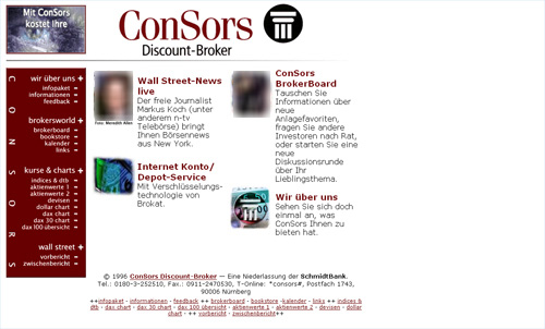 Internetseite von ConSors